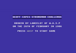 Geoff Capes Strongman Challenge Title Screen